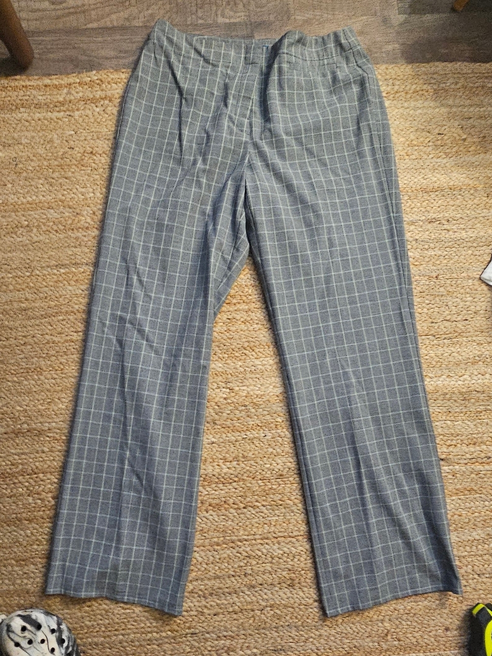 Classic Gray Windowpane Dress Pants